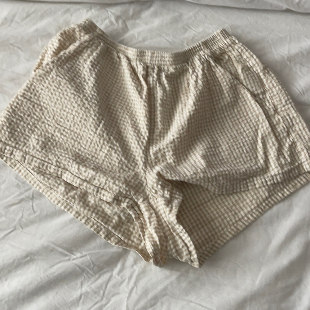 Adorable gingham shorts.